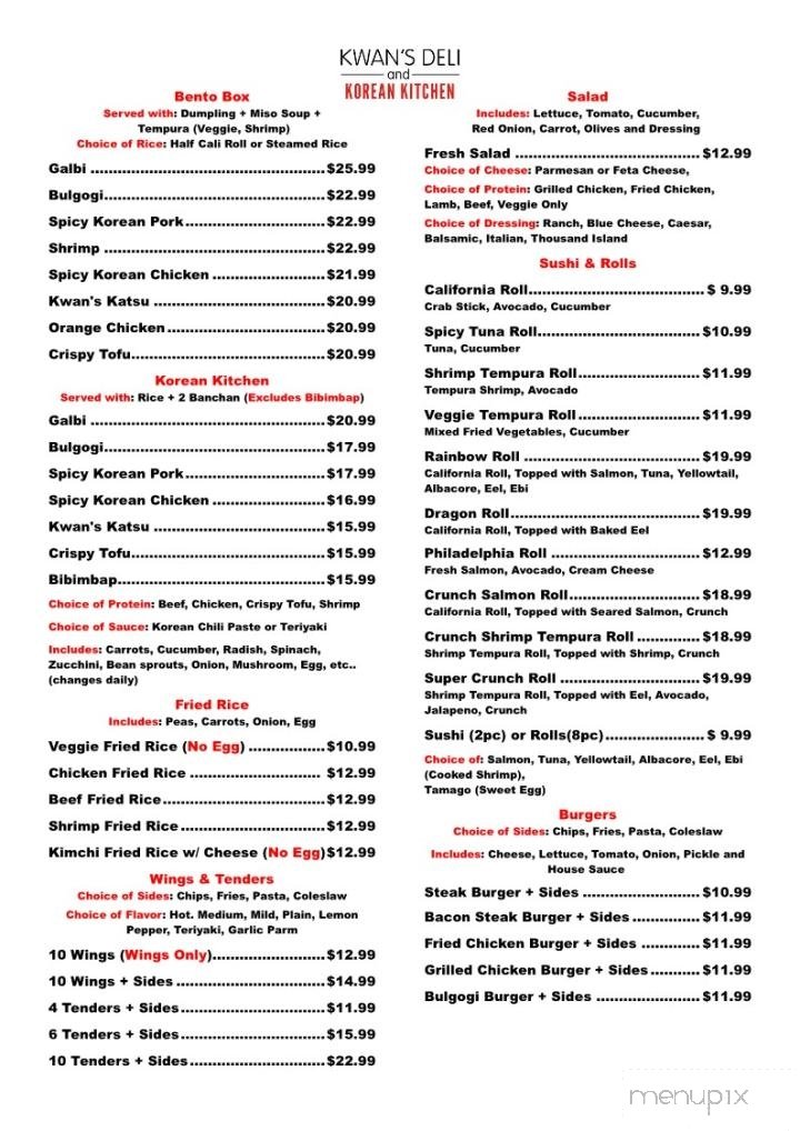 Menu page 2