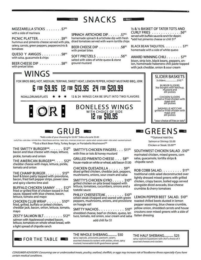 Menu page 1
