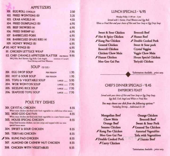 Menu page 3