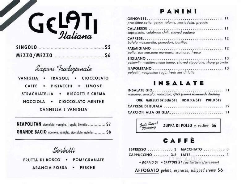 Menu page 1