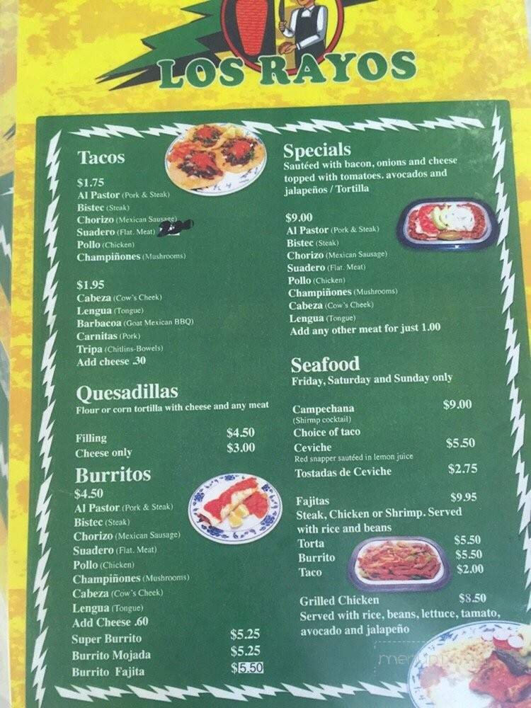 Menu page 1
