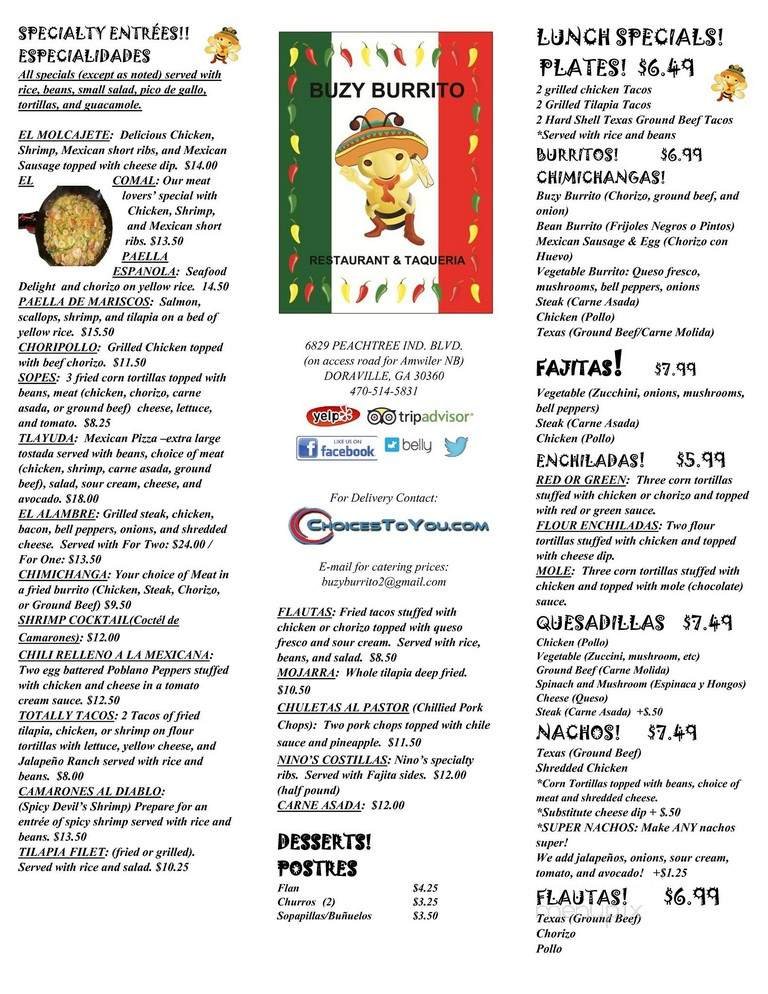 Menu page 1