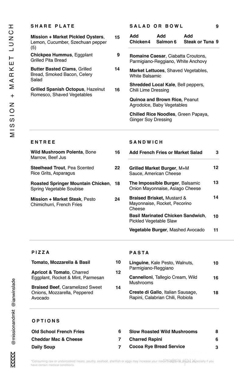 Menu page 1