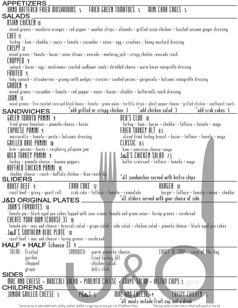 Menu page 1
