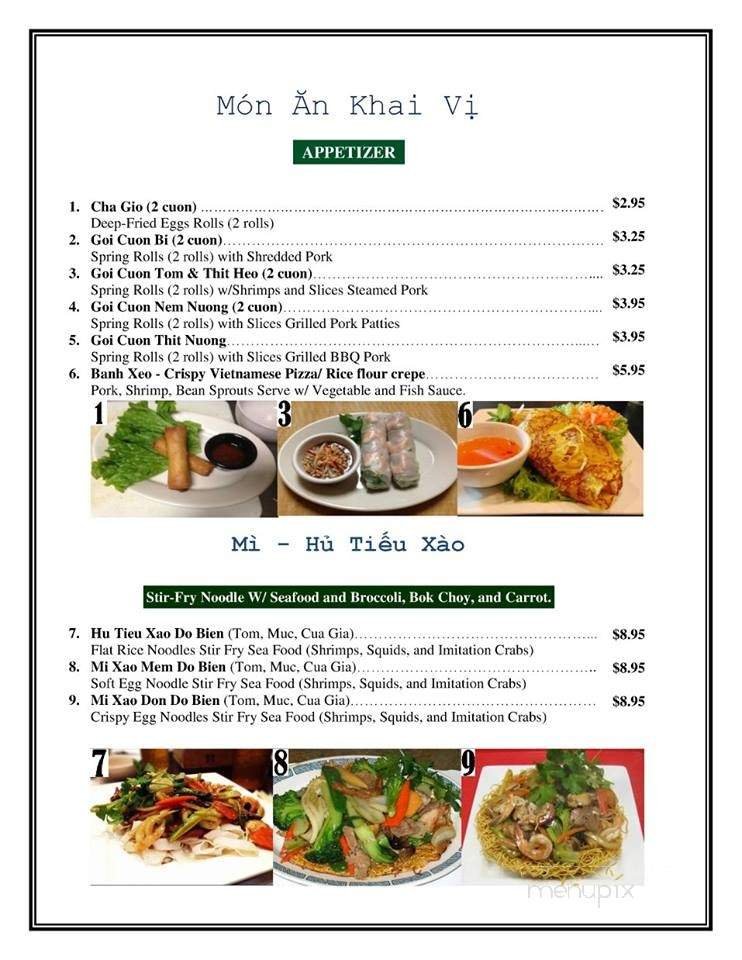 Menu page 1