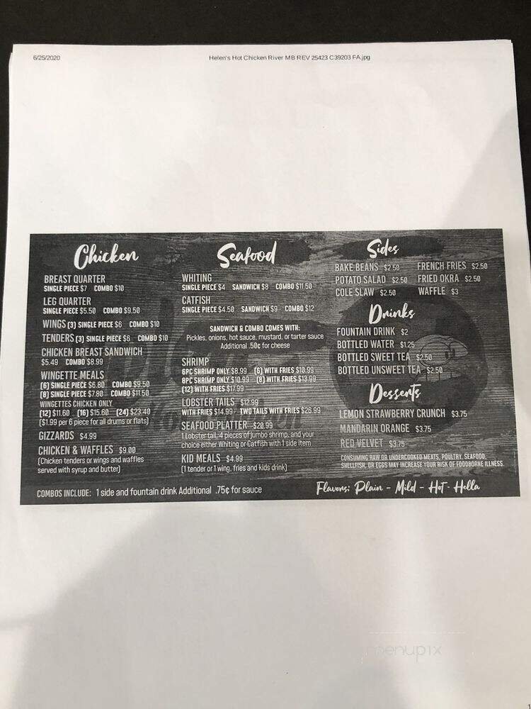 Menu page 1