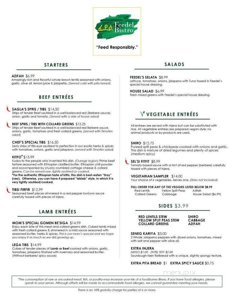 Menu page 1