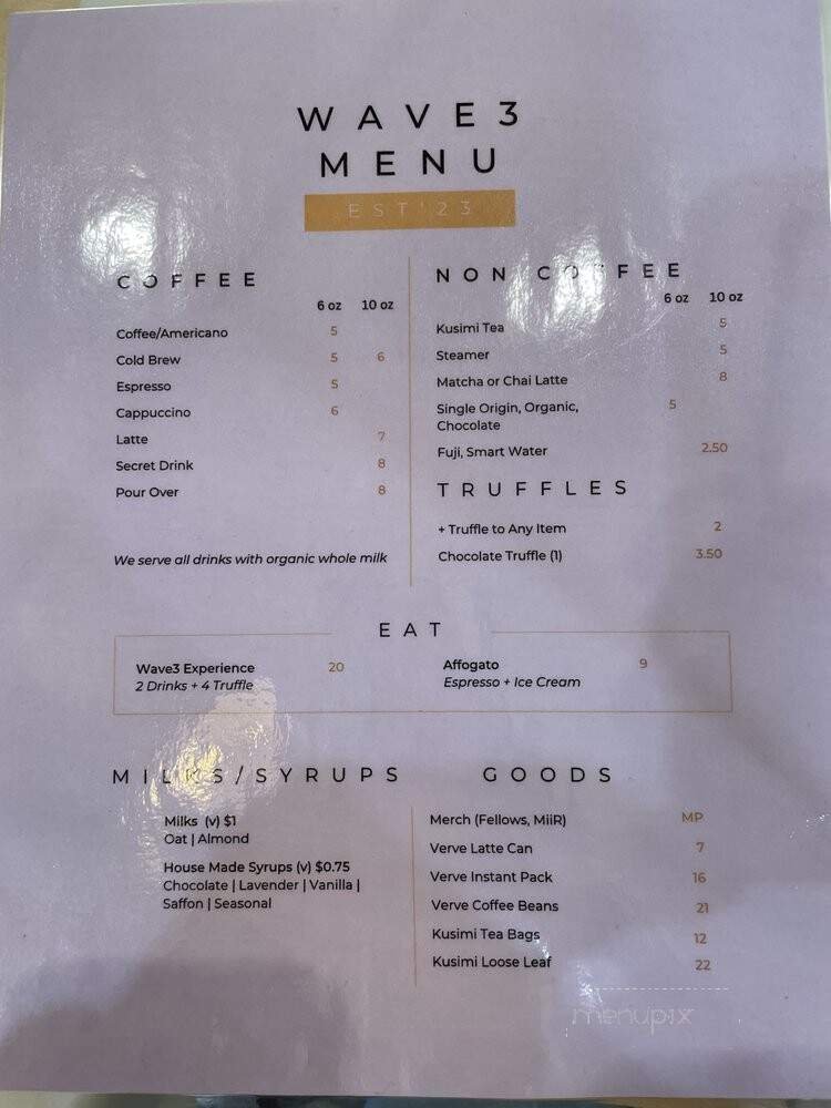 Menu page 1
