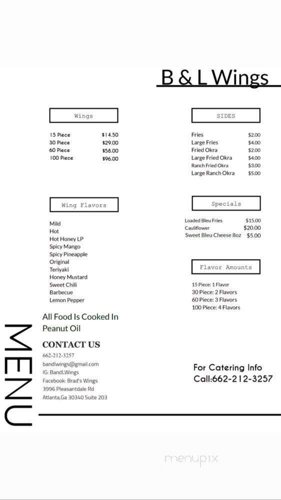 Menu page 1