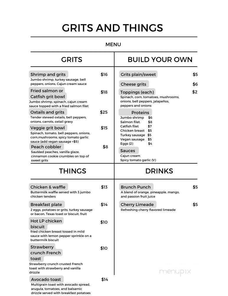 Menu page 1