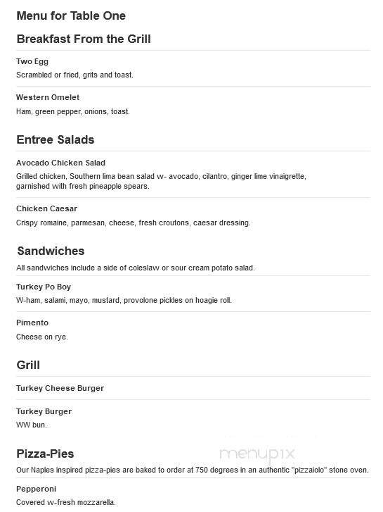 Menu page 1