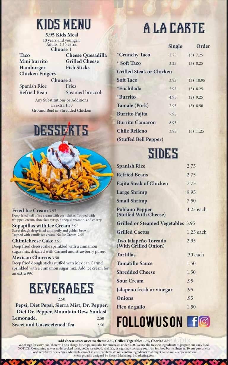 Menu page 1