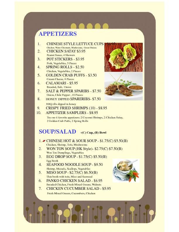 Menu page 1