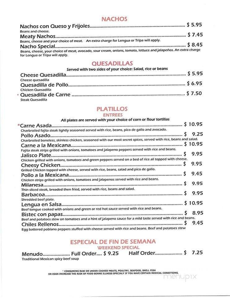 Menu page 2