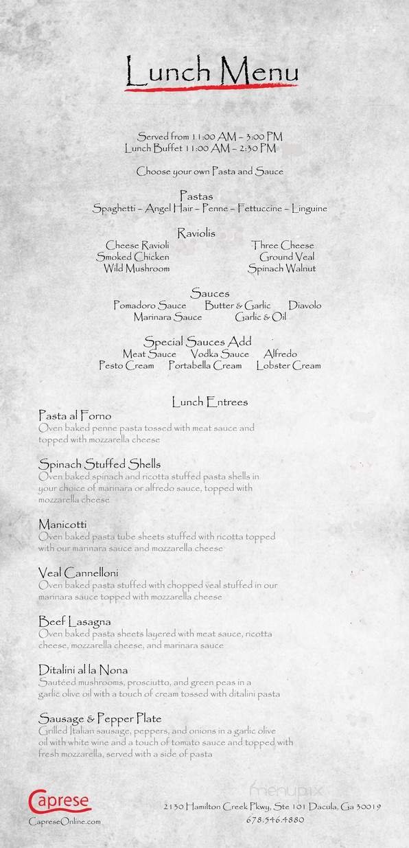 Menu page 1