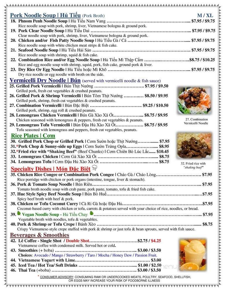 Menu page 1