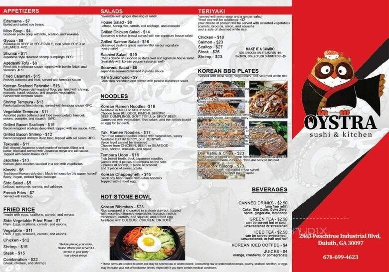 Menu page 1