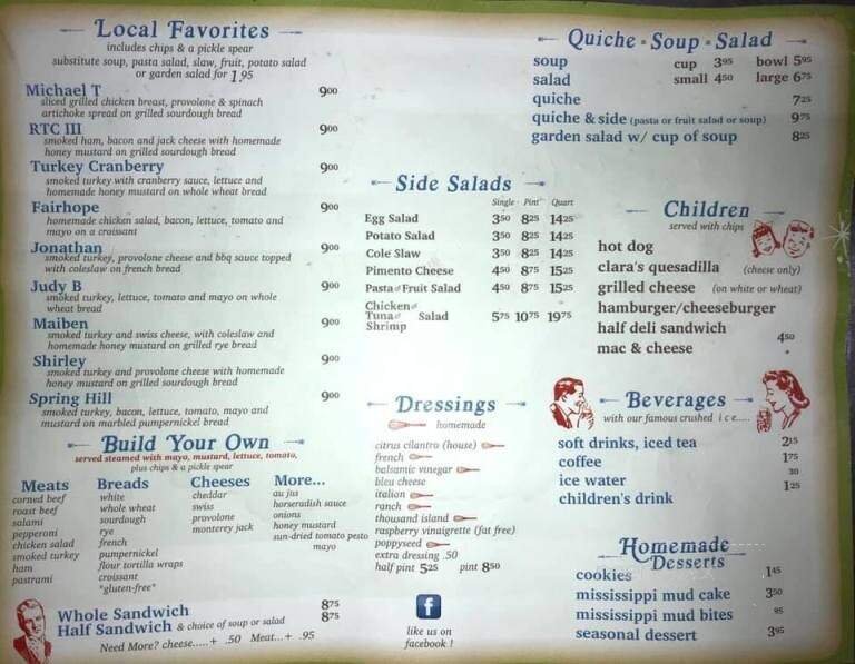 Menu page 2