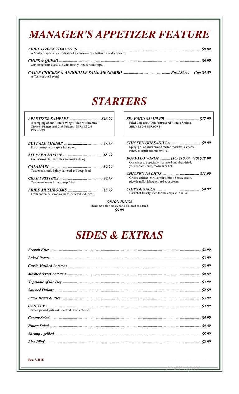 Menu page 1
