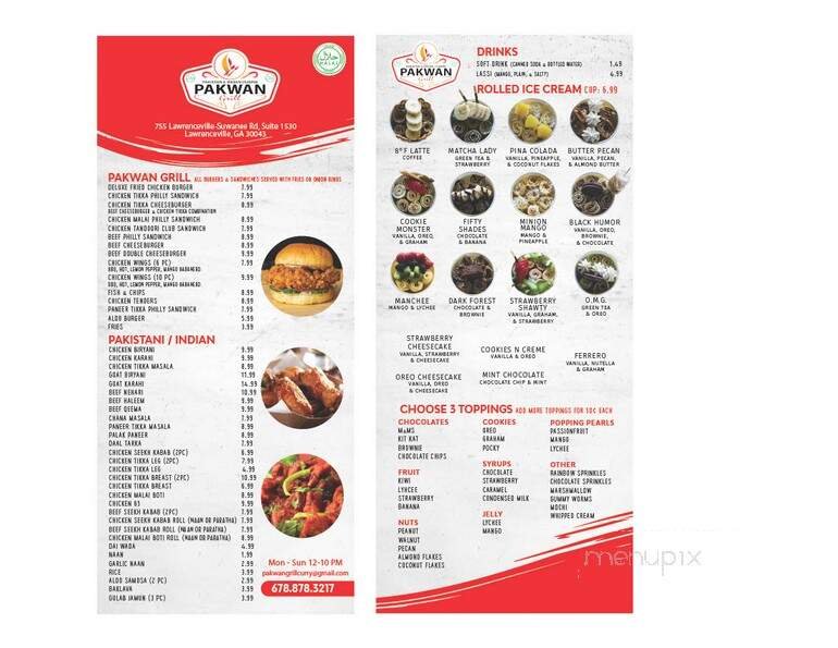 Menu page 1