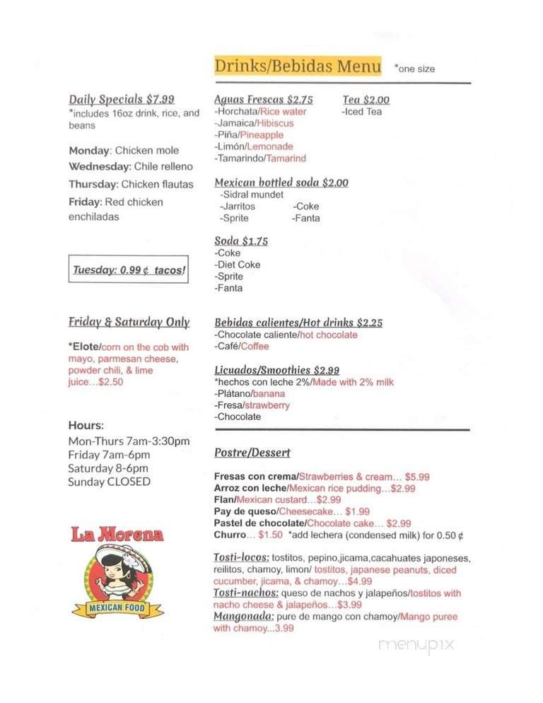 Menu page 3