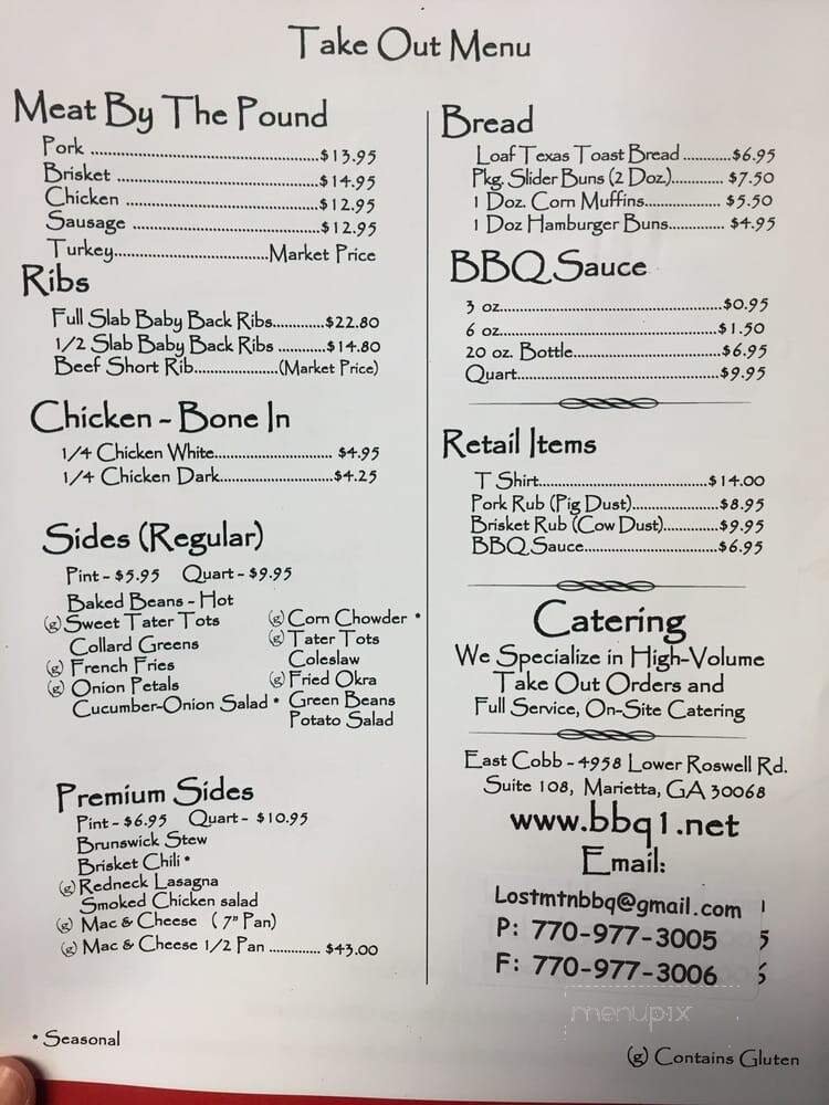 Menu page 1