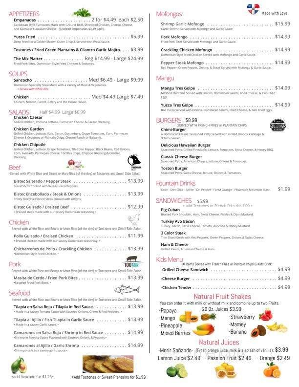 Menu page 2