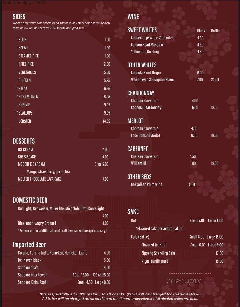 Menu page 2