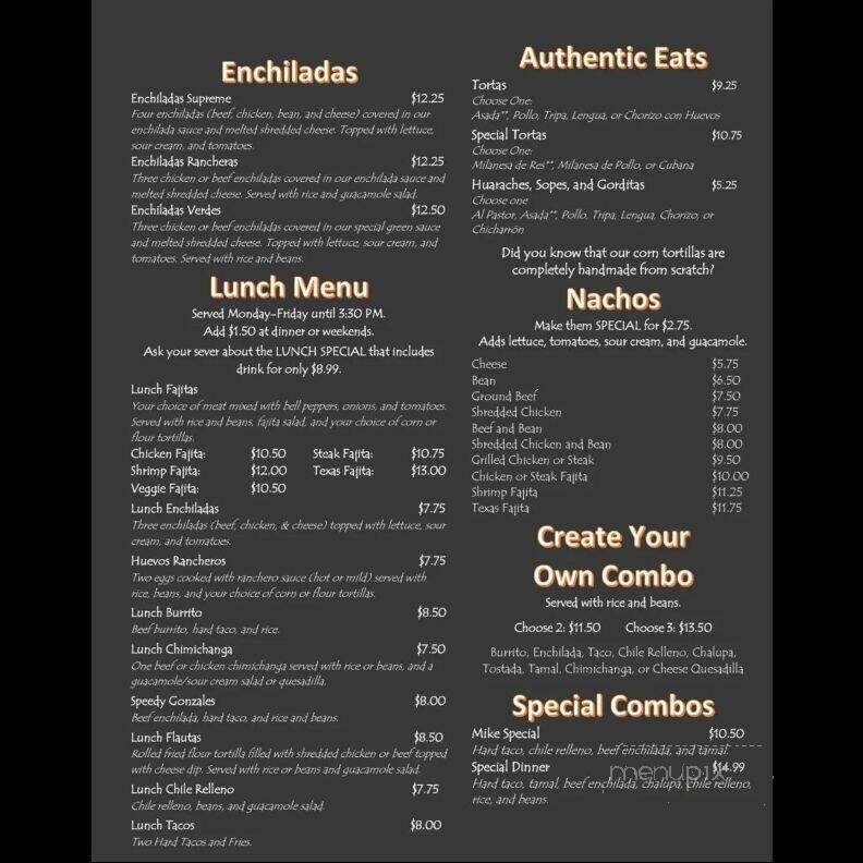 Menu page 8