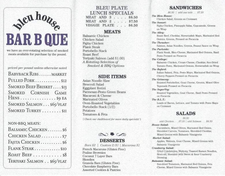 Menu page 1