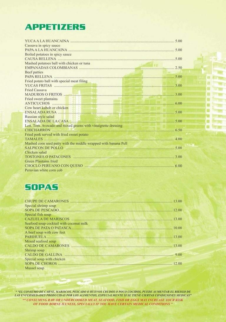Menu page 3