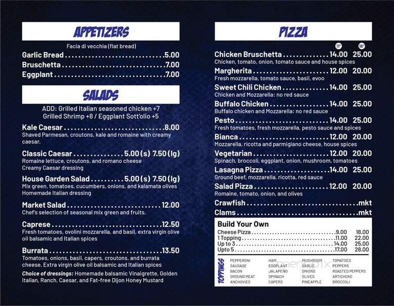 Menu page 1