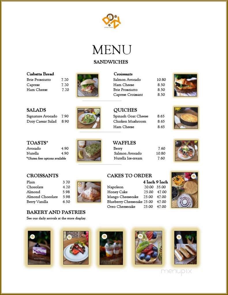 Menu page 1