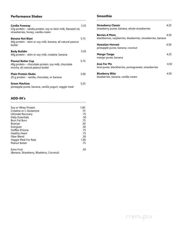 Menu page 2