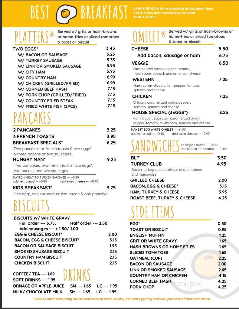 Menu page 1