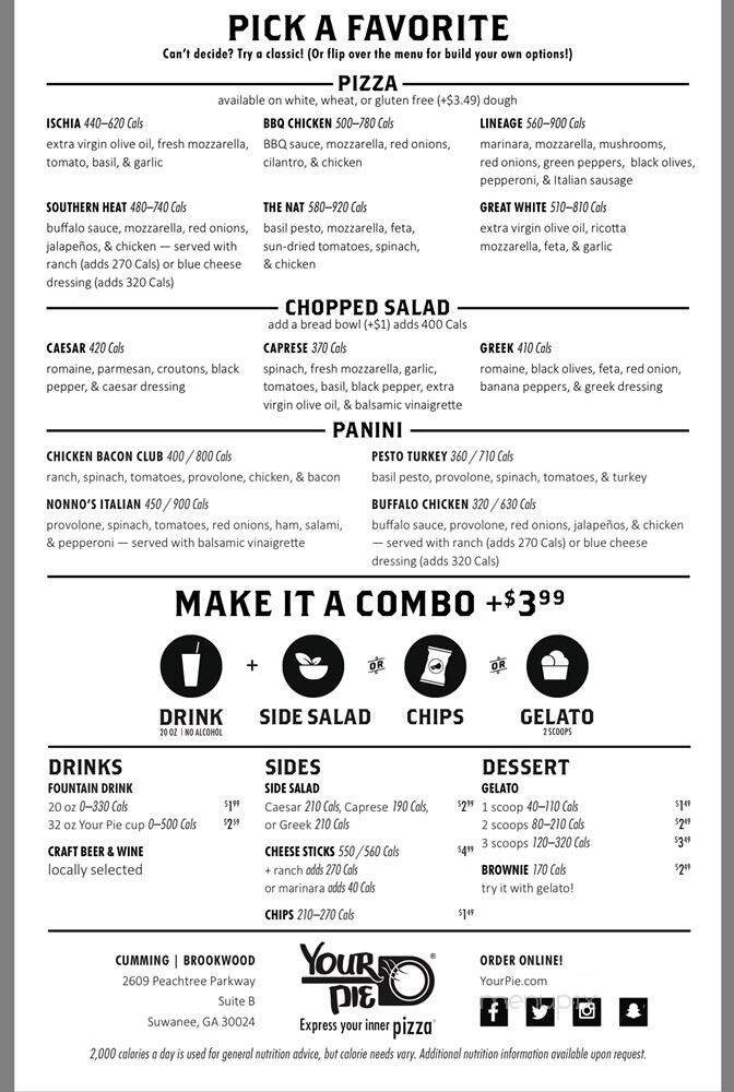 Menu page 1