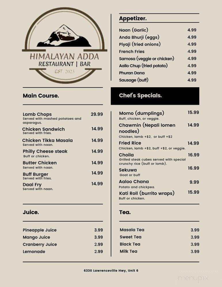 Menu page 2