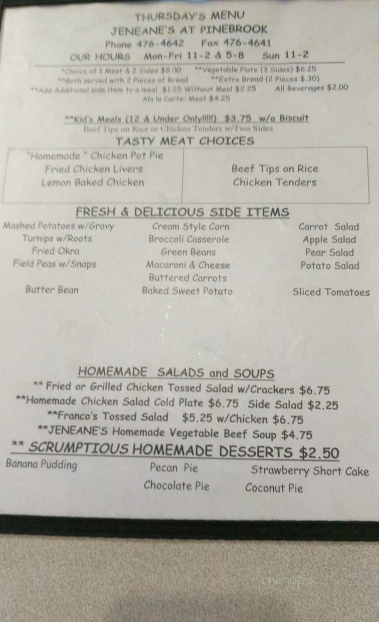 Menu page 2