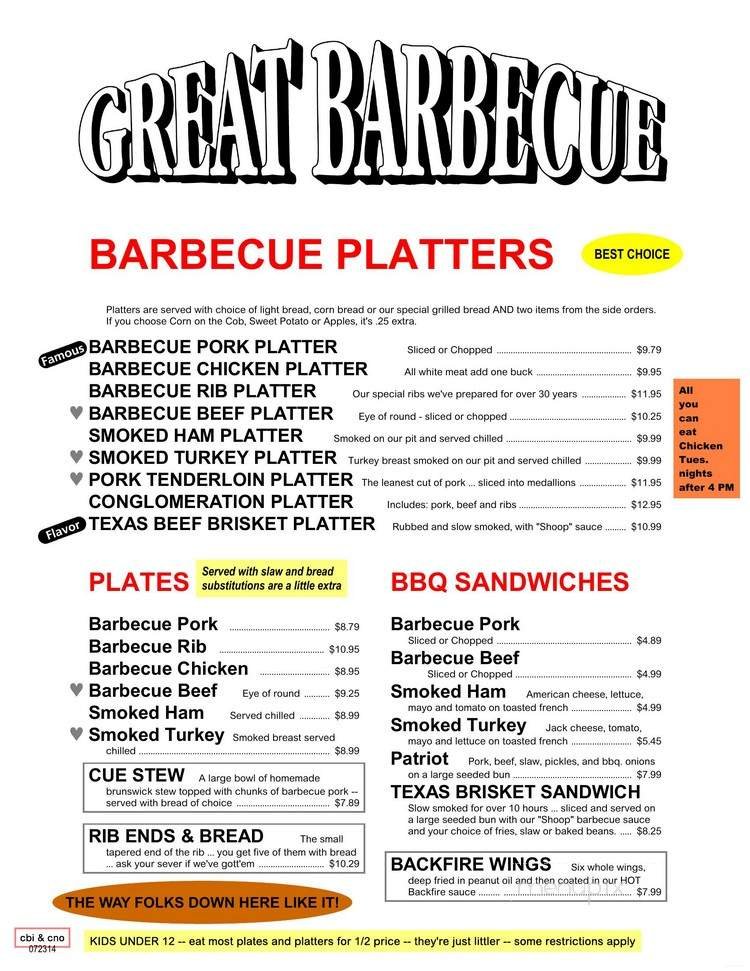 Menu page 1