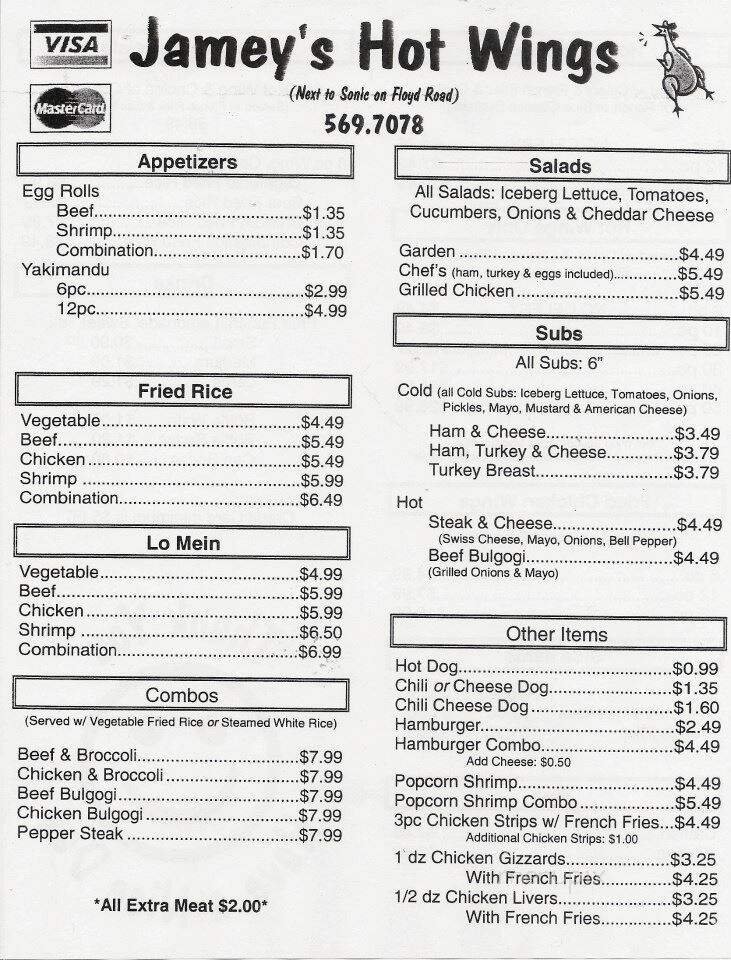 Menu page 1