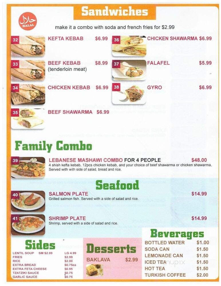 Menu page 8
