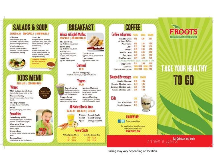 Menu page 1