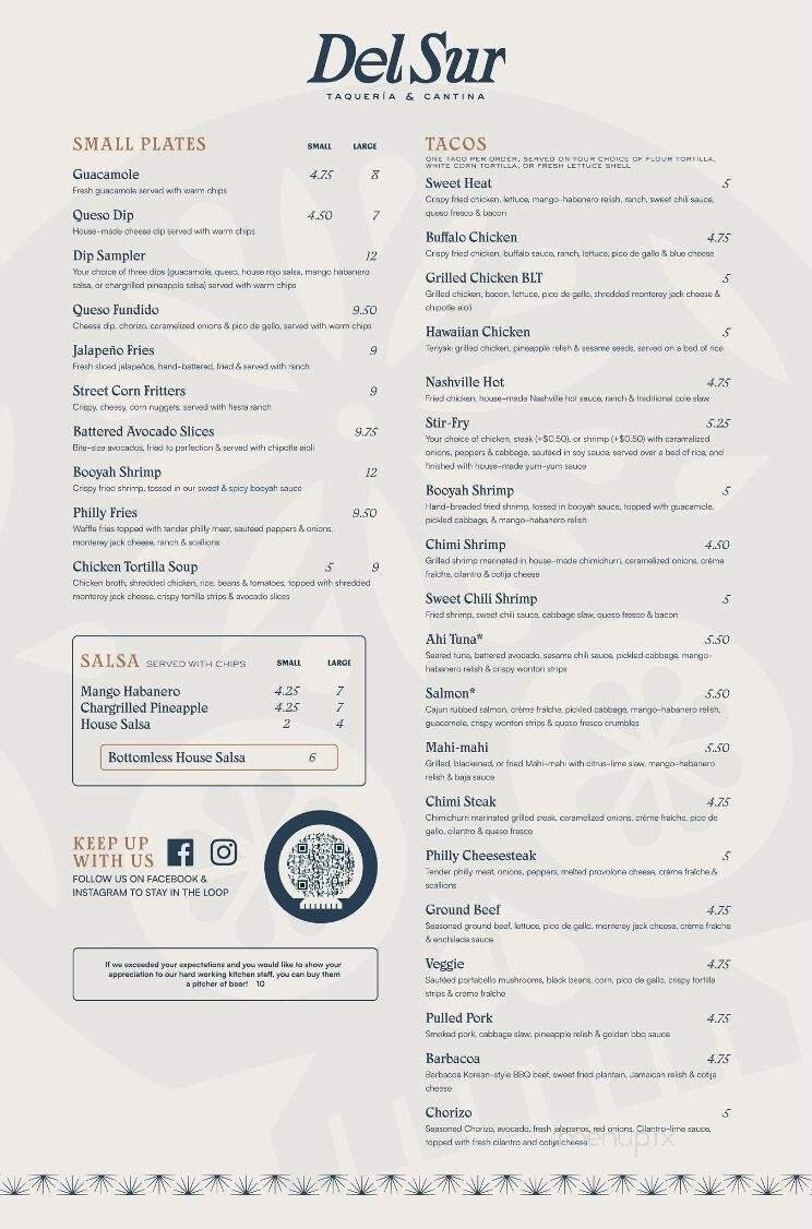 Menu page 1