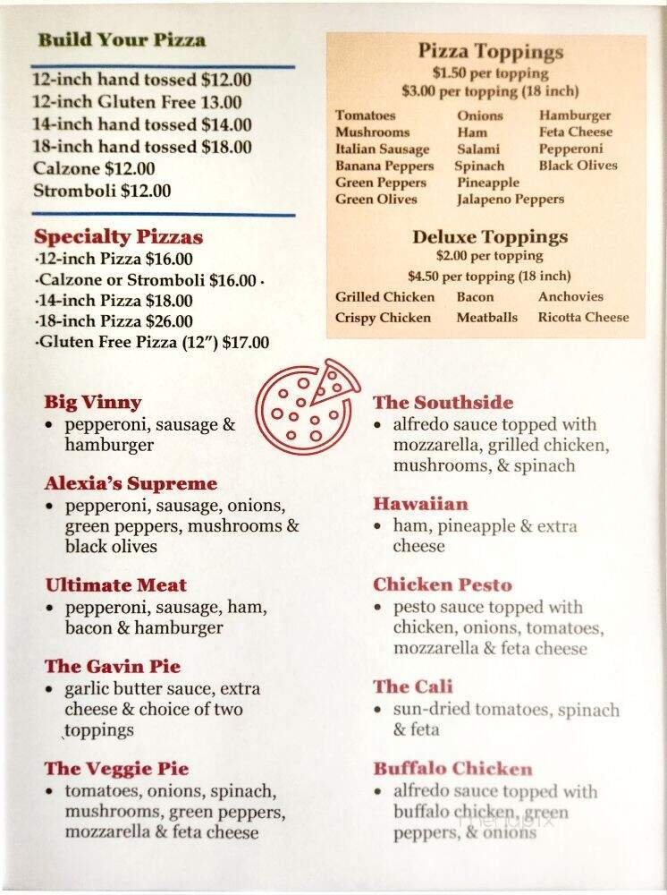 Menu page 1