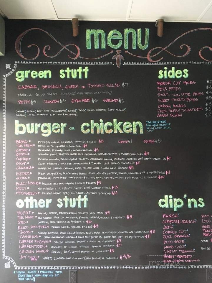 Menu page 1