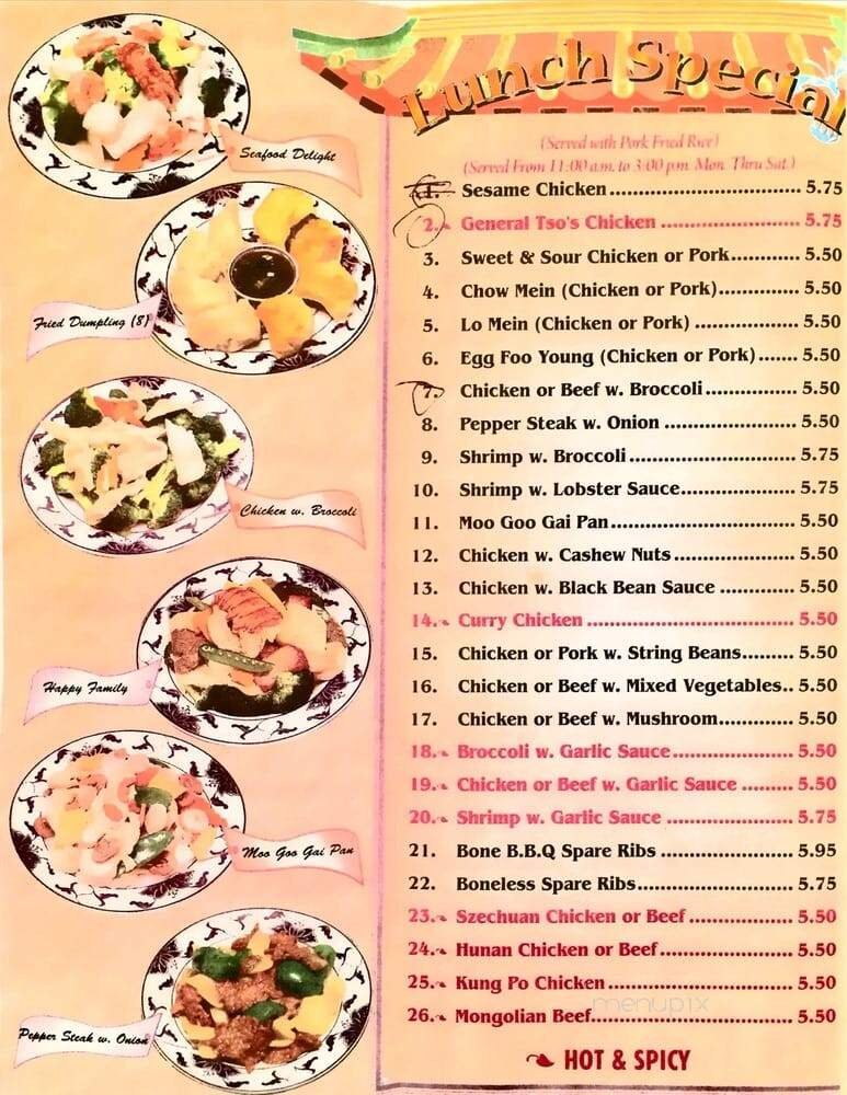 Menu page 1