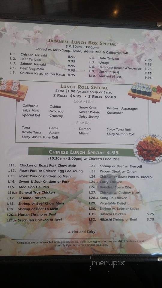 Menu page 10
