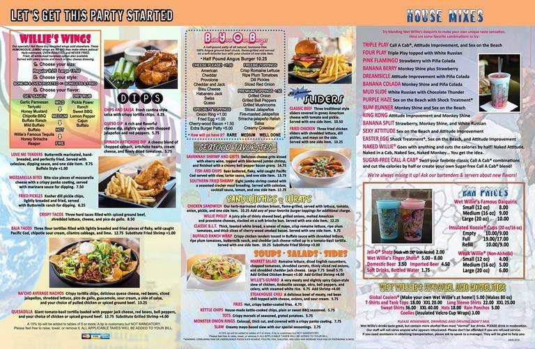 Menu page 1