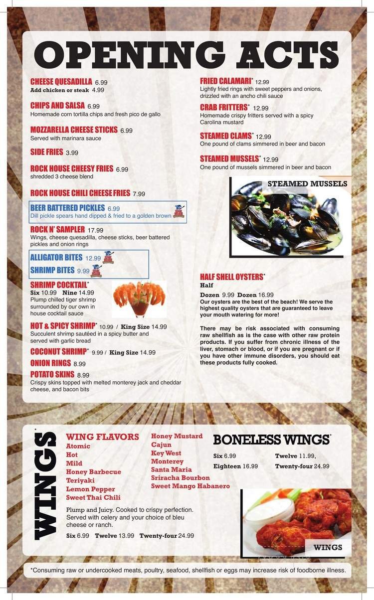 Menu page 1