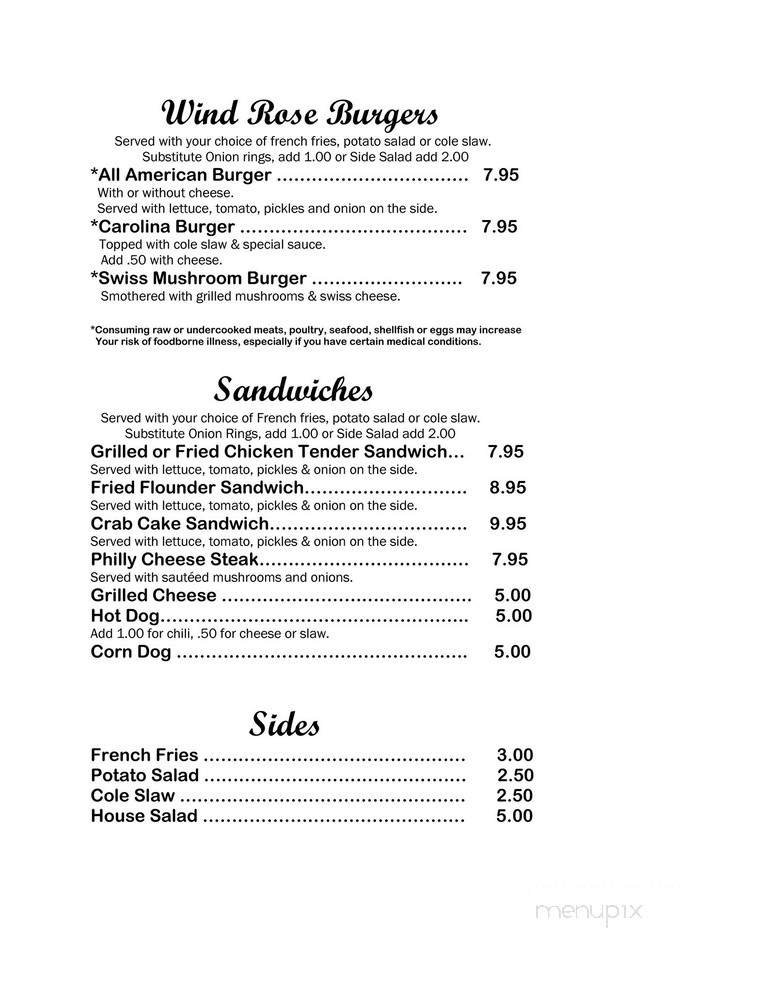 Menu page 1
